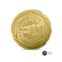 Le Seigneur des anneaux - La Feuille de la Lórien - Monnaie de 100 Euros - Or