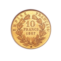 10 Francs - Napoléon III - Tête Laurée - France - 1861-1868