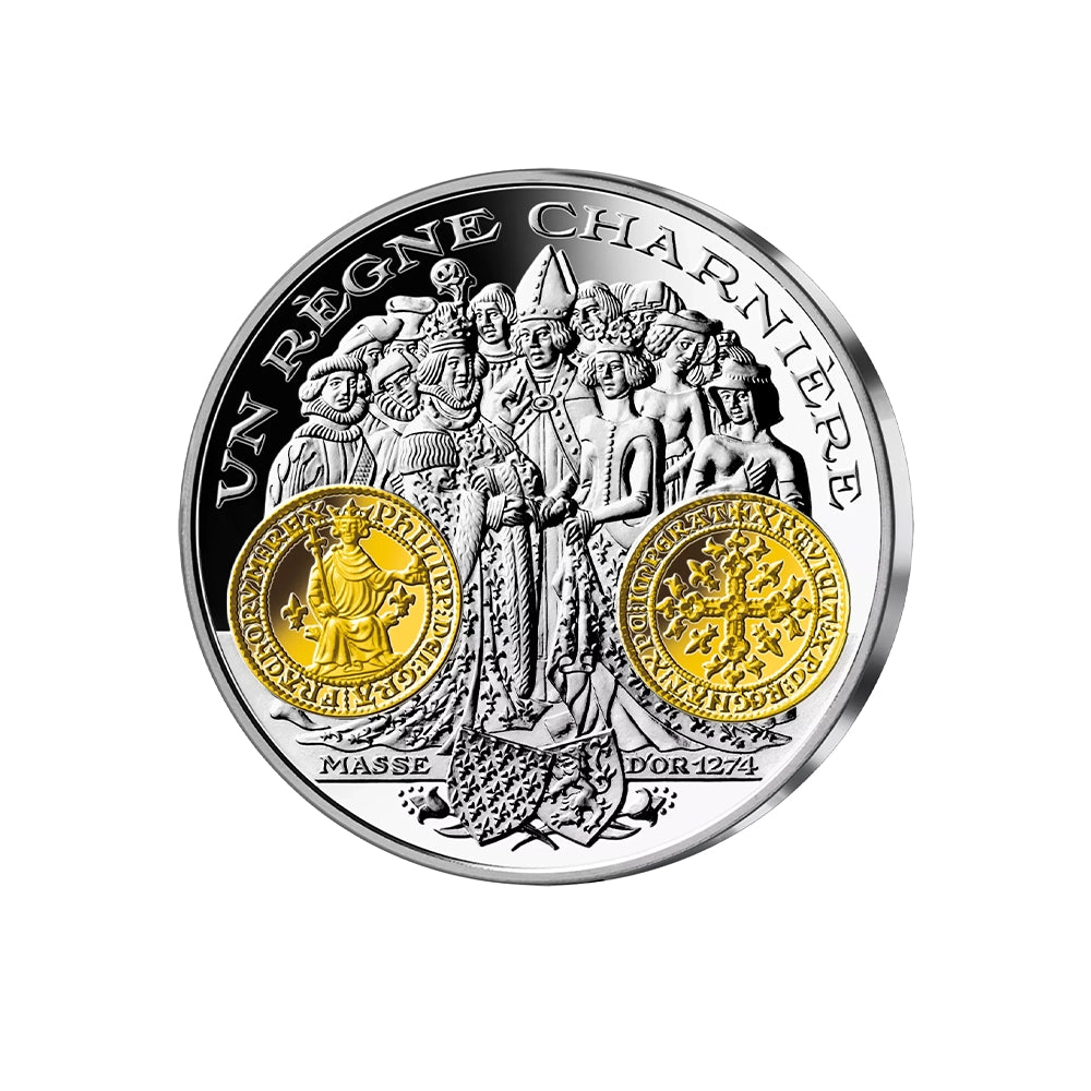 Frappe en Argent pur - 2000 ans d'Histoire monétaire française - Masse d’Or Philippe III - 1274