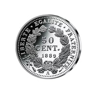 Frappe en argent pur - 50 centimes - Cérès 1889