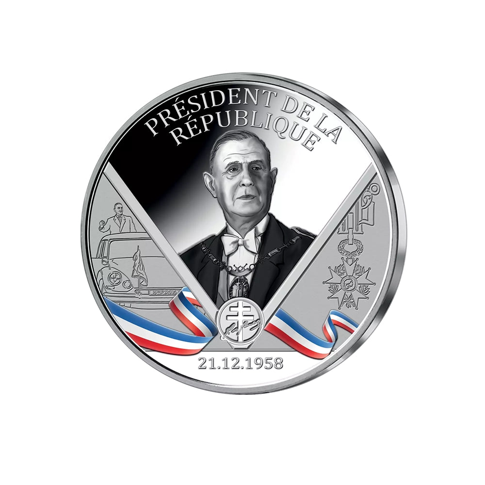 Frappe en Argent - Charles de Gaulle - Président de la République