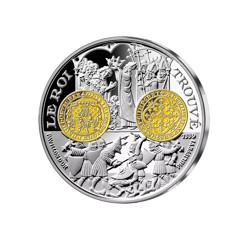 Frappe en Argent pur - 2000 ans d'Histoire monétaire française - Pavillon d’Or Philippe VI - 1339