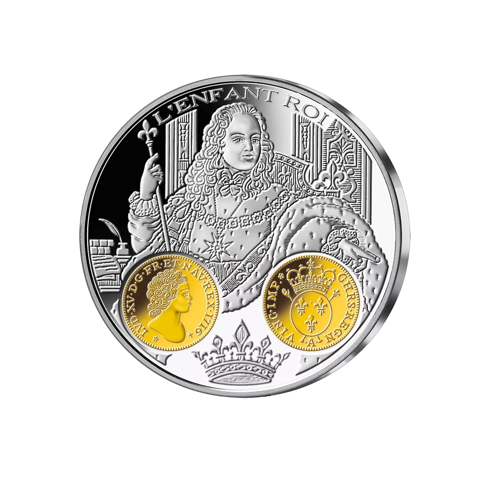 Frappe en Argent pur - 2000 ans d'Histoire monétaire française - Louis XV, Louis aux insignes - 1716