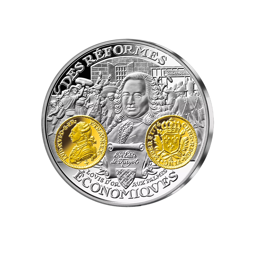 Frappe en Argent pur - 2000 ans d'Histoire monétaire française - Louis XVI aux palmes - 1774