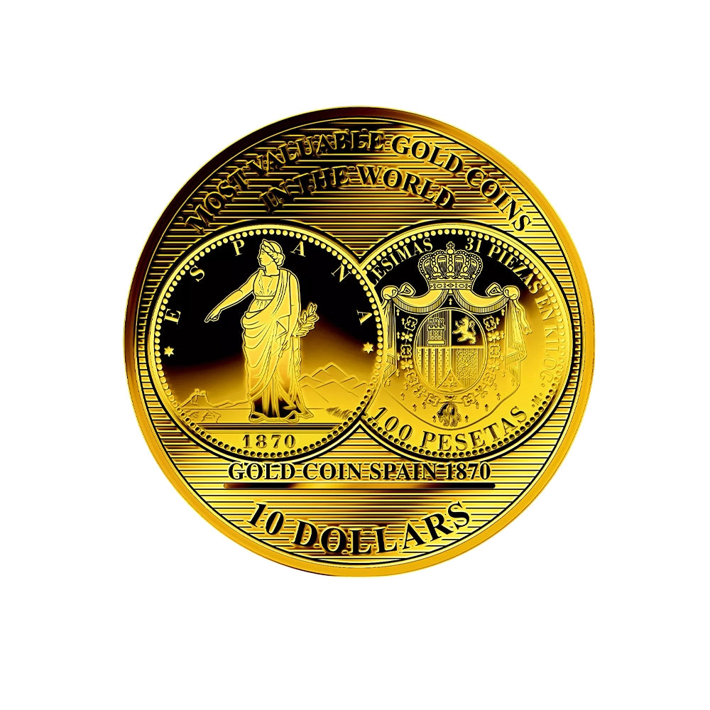 Nouvelle frappe en Or - 100 Pesetas - Gouvernement provisoire de Madrid de 1870