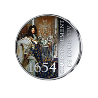 Frappe en Argent colorisée - Couronnement de Louis XIV - 1654