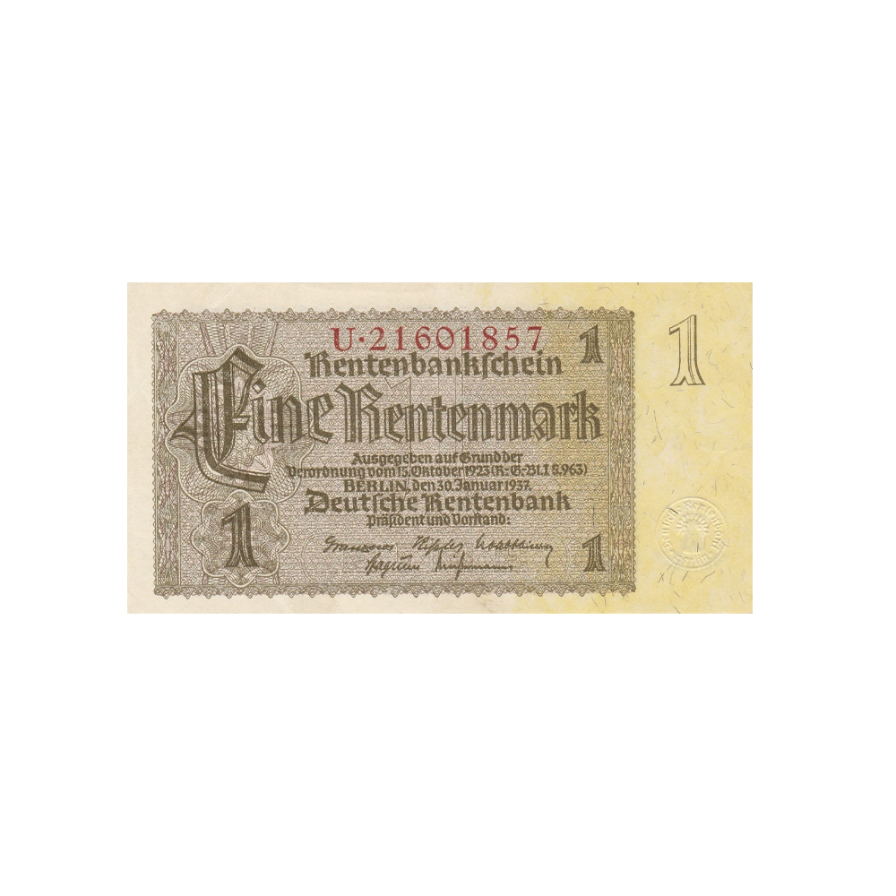 Allemagne - Billet de 1 Rentenmark - 1937