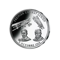 Frappe en argent pur - La France Victorieuse - Premier combat aérien