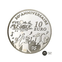 Europa - 30ème anniversaire de la Fête de la Musique - Monnaie de 10€ Argent - BE 2011
