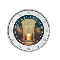Italie 2025 - 2 Euro Commémorative - Jubilé 2025 - Colorisée (Variantes disponibles)