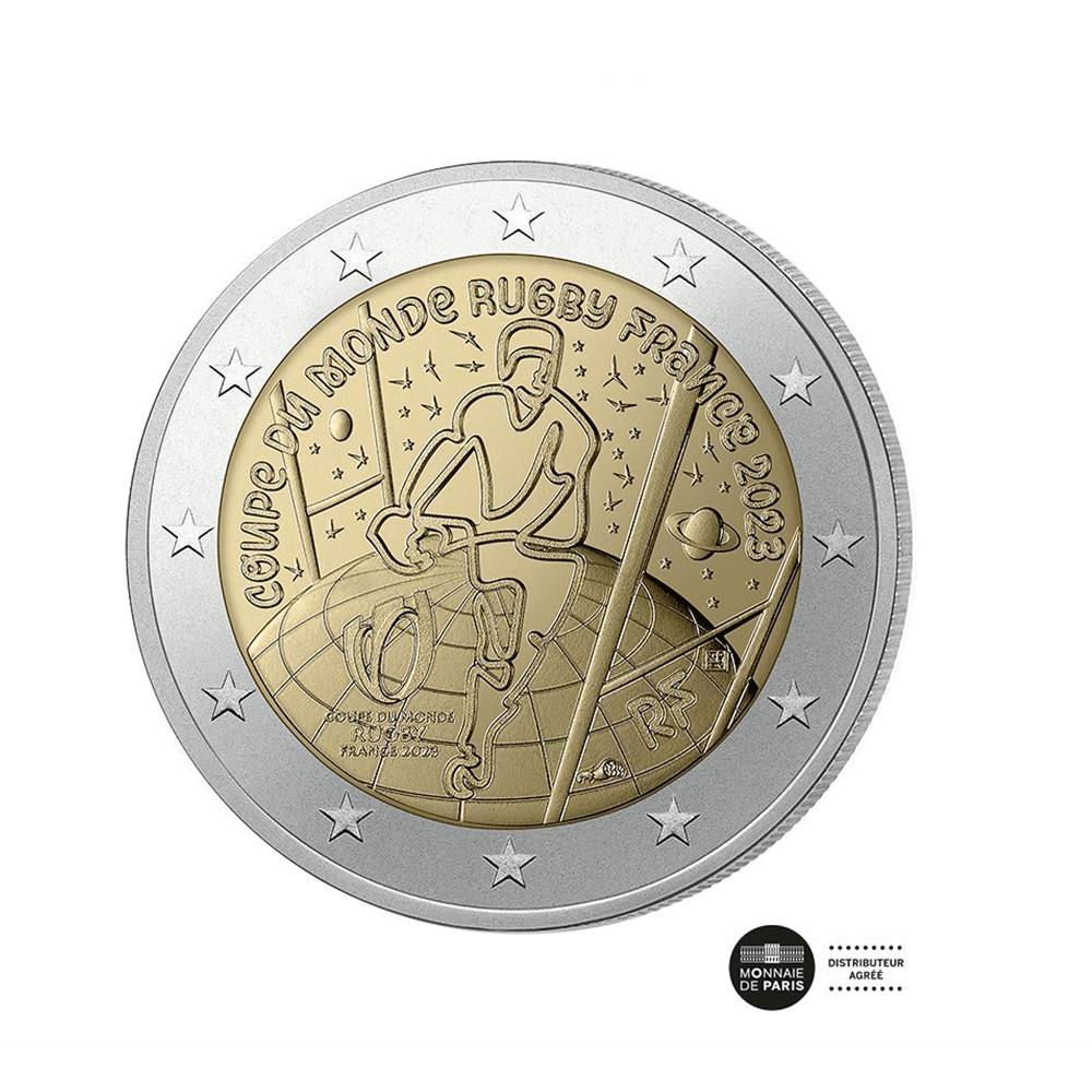 Coupe du Monde de Rugby 2023 - 2 Euro Commémorative - Fleur de Coin 2023