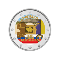 Slovaquie 2023 - 2 Euro Commémorative - 200 ans de la voie postale à cheval Vienne-Bratislava - Colorisée
