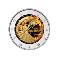 Andorre 2023 - 2 Euro Commémorative - Fête du Solstice d'été - Colorisée
