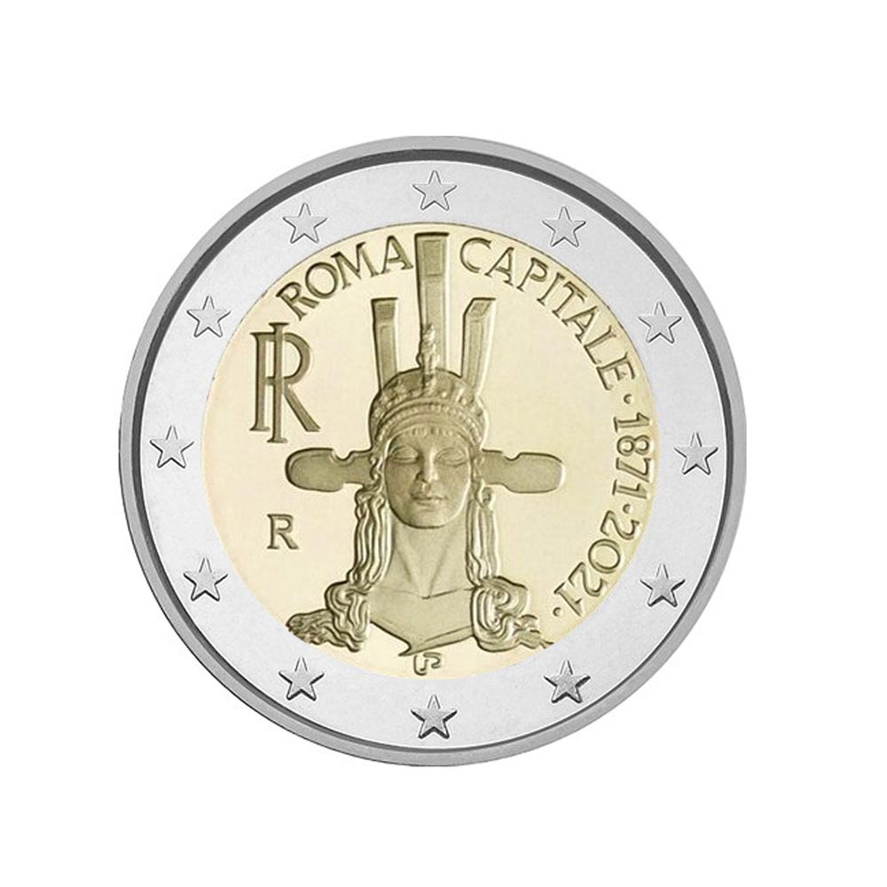 150 Pond Naar Euro 2 Euro - Italië 2021 - Rome: Capital voor 150 jaar - Pieces -et-monaies.com  – pieces-et-monnaies.com