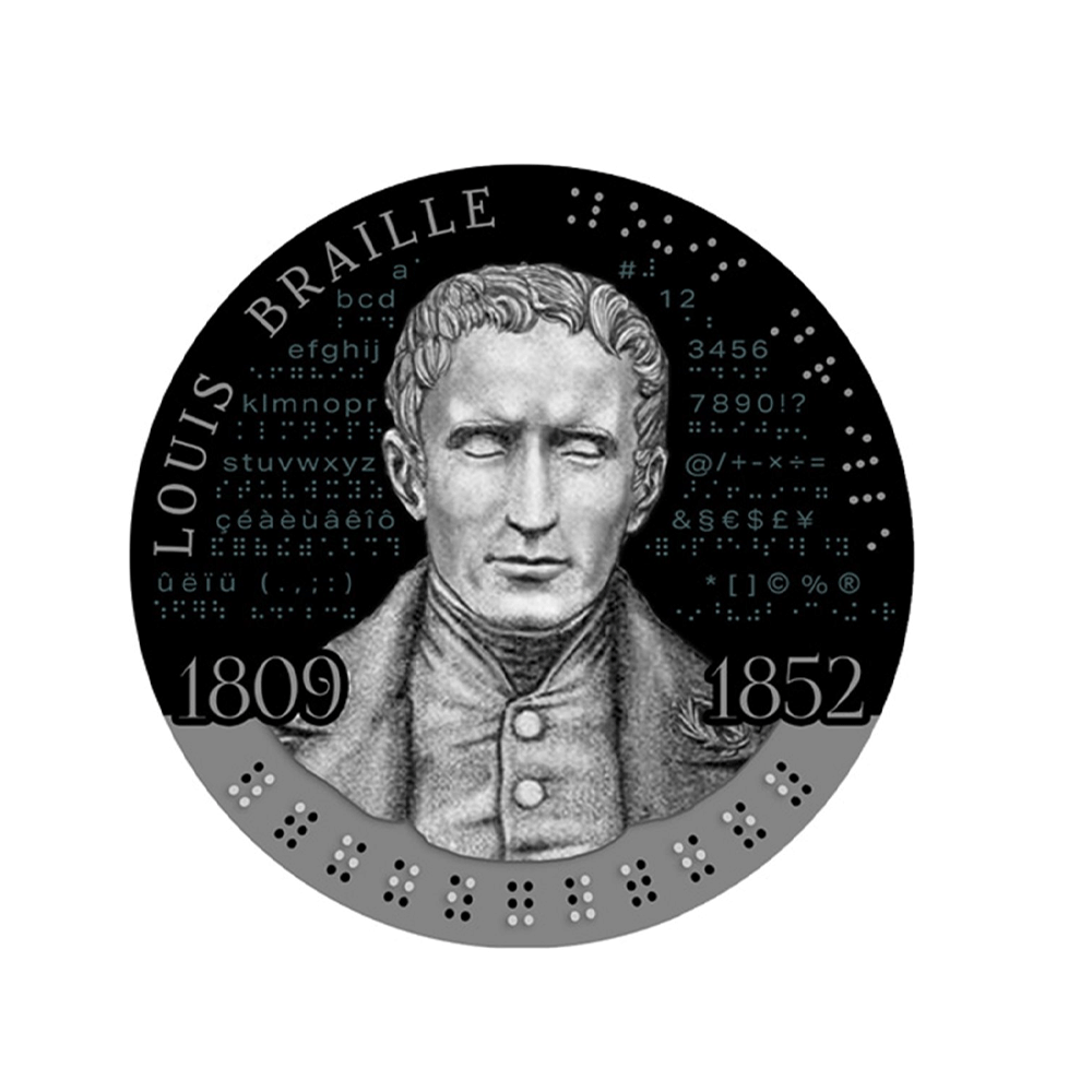 Louis Braille - Monnaie de 2000 Francs CFA  - Antique Finish 2024