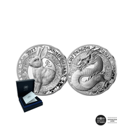 Calendrier Chinois - Année du Dragon et du Lapin - Lot de 2 monnaies de 10€ Argent - BE 2023