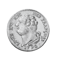 Monnaie ancienne en argent « Ecu constitutionnel Louis XVI »