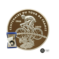 Centenaire du Tour de France - 100 ans de Tour - Monnaie de 1,5€ Argent - BE 2003