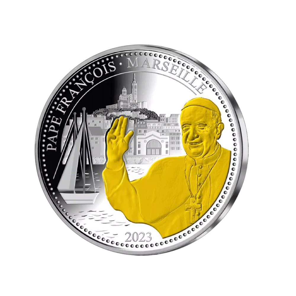 Frappe en Argent - Le Pape François à Marseille
