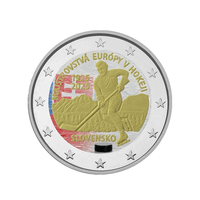 Slovaquie 2025 - 2 Euros Commémorative - 100 ans du Premier Championnat d'Europe de Hockey sur Glace - Colorisée