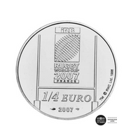 Rugby collection - Coupe du Monde - Monnaie de 1/4€ Argent - BU 2007