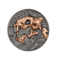 Evolution of Life - Nimravidae - Monnaie de 500 Togrog Argent - 2023
