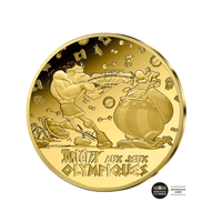 Astérix aux Jeux Olympiques - Monnaie de 50€ Or 1/4 Oz - BE 2024