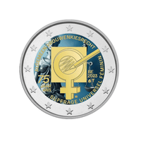 Belgique 2023 - 2 Euros Commémorative - Suffrage Universel des femmes - Colorisée