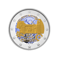 Slovaquie 2023 - 2 Euro Commémorative - 200 ans de la voie postale à cheval Vienne-Bratislava - Colorisée
