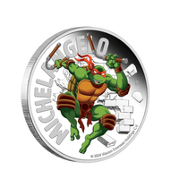 Tortue Ninja - Michelangelo - Monnaie de 1$ Argent - 2024