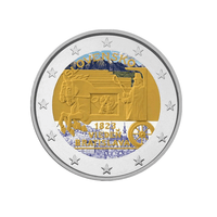 Slovaquie 2023 - 2 Euro Commémorative - 200 ans de la voie postale à cheval Vienne-Bratislava - Colorisée