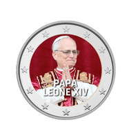 Pape Léon XIV - 2 Euro Commémorative - Colorisée #4