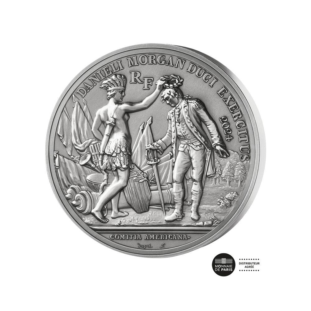 Indépendance des USA - Cowpens - Monnaie de 25€ Argent - Haut relief 2024