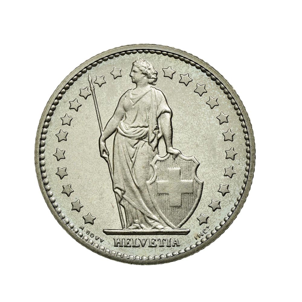1 Franc - Helvetia Debout - Suisse -1968-2023