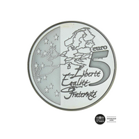Carte de l'Europe 2003 - Monnaie de 5 Euros - Argent - BE