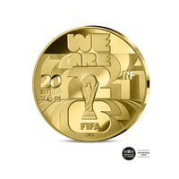 FIFA 2026 - Monnaie de 20 Euros Or ⅒ Oz - BE 2026