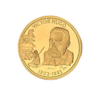 Frappe en Cuivre dorée à l'or pur - Victor Hugo