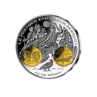 Frappe en Argent pur - 2000 ans d'histoire monétaire française - As de Nîmes-Auguste - 27 av.JC