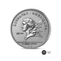Indépendance des Etats-Unis - Monnaie de 25 Euros Argent 2 Oz - Haut-Relief Antique 2026