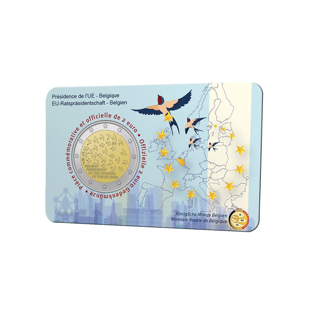 Belgique 2024 - 2 Euro Coincard - Présidence de l'UE - BU