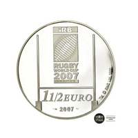 Rugby collection - Coupe du Monde - Monnaie de 1,50€ Argent - BU 2007