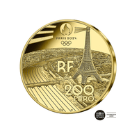 Jeux Olympiques de Paris 2024 - La Tour Eiffel - Monnaie de 200€ Or 1 Oz - BE 2024