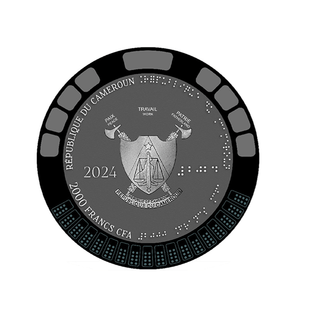 Louis Braille - Monnaie de 2000 Francs CFA  - Antique Finish 2024