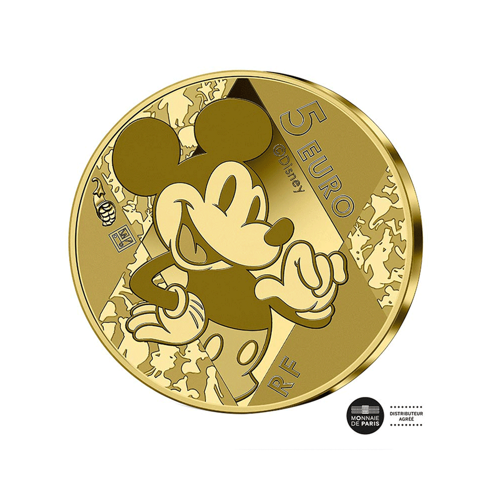 Le Centenaire de Disney - Monnaie de 5€ Or 1/2g - BE 2023 –