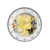 Belgique 2023 - 2 Euros Commémorative - Suffrage Universel des femmes - Colorisée