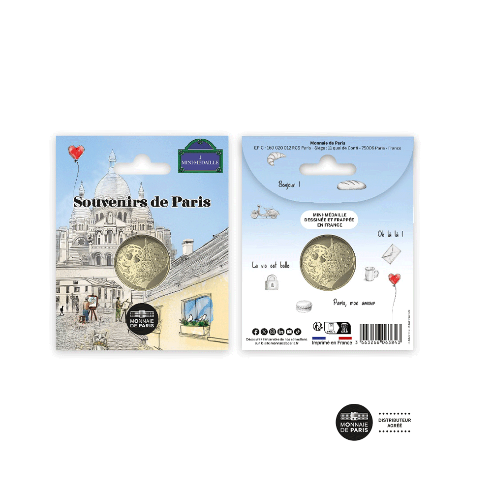 Paris, je t'aime - Mini-médaille "Sacré-Coeur"