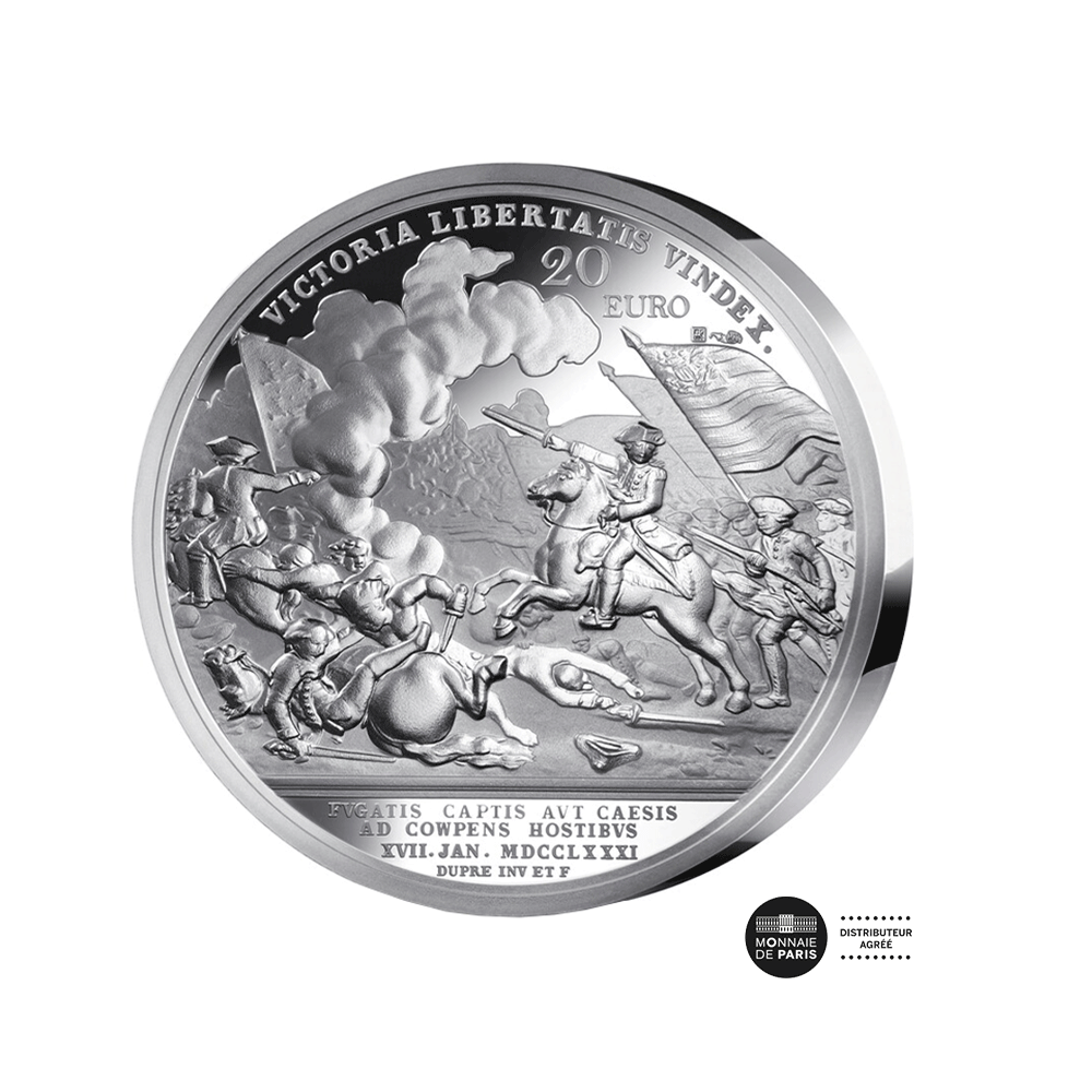 Indépendance des USA - Cowpens - Monnaie de 20€ Argent - BE 2024
