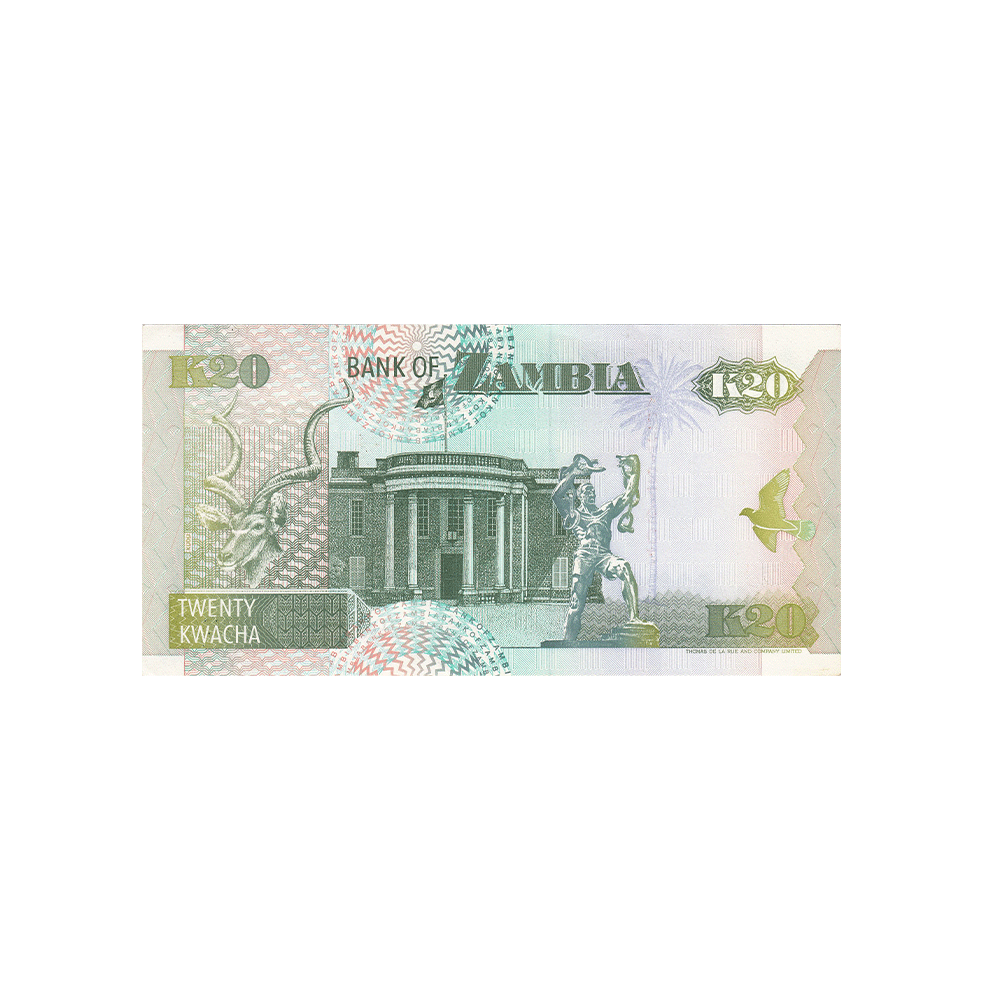 Zambie - Billet de 20 Kwacha - 1992