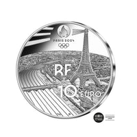 Jeux Olympiques de Paris 2024 - Château de Versailles - Monnaie de 10€ Argent - BE 2023