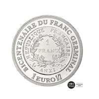 Bicentenaire du Franc Germinal - Monnaie de 1,50€ - BE 2003